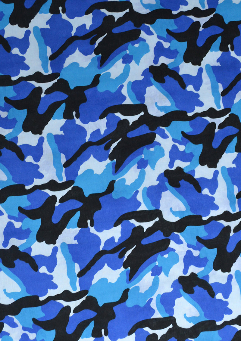 100% 45" Printed Polycotton Camo Print Fabric Craft/dress/facemask Use D