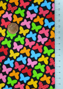 Butterfly Cotton Print Fabric Freedom 45" Wide 100% Cotton Poplin Fabric D