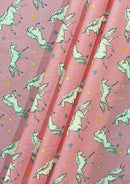 Unicorn Cotton Print Fabric Stars & dots 45" Wide Rose & Hubble Branded 100% Cotton Poplin Kids Crafts Dressing D
