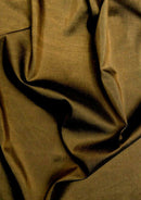 Antique Gold Premium Taffeta Fabric Plain/TwoTone Colours for Dresses,Furnishing & Craft 60"