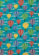 Hotair Balloon Novelty 100% 45"Craft Cotton Poplin Print D