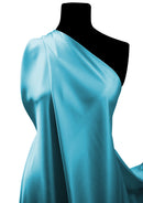 Silky Satin Liquid Fabric Aqua 60" Wide Material Dressing Crafting Decoration