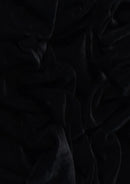 Micro Velvet Plain Fabric 45" Wide Luxury 5000 Grade Velour Non Stretch Dressing (Black)