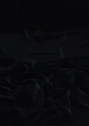 Micro Velvet Plain Fabric 45" Wide Luxury 5000 Grade Velour Non Stretch Dressing (Black)