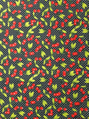 CHERRIES + DOTS 100% 45"CRAFT COTTON POPLIN PRINT D