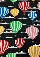 Hotair Balloon Novelty 100% 45"Craft Cotton Poplin Print D