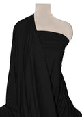 Black ITY Jersey Fabric Plain 60" Knit Spandex 4-Way Stretch Elastane Dressmaking
