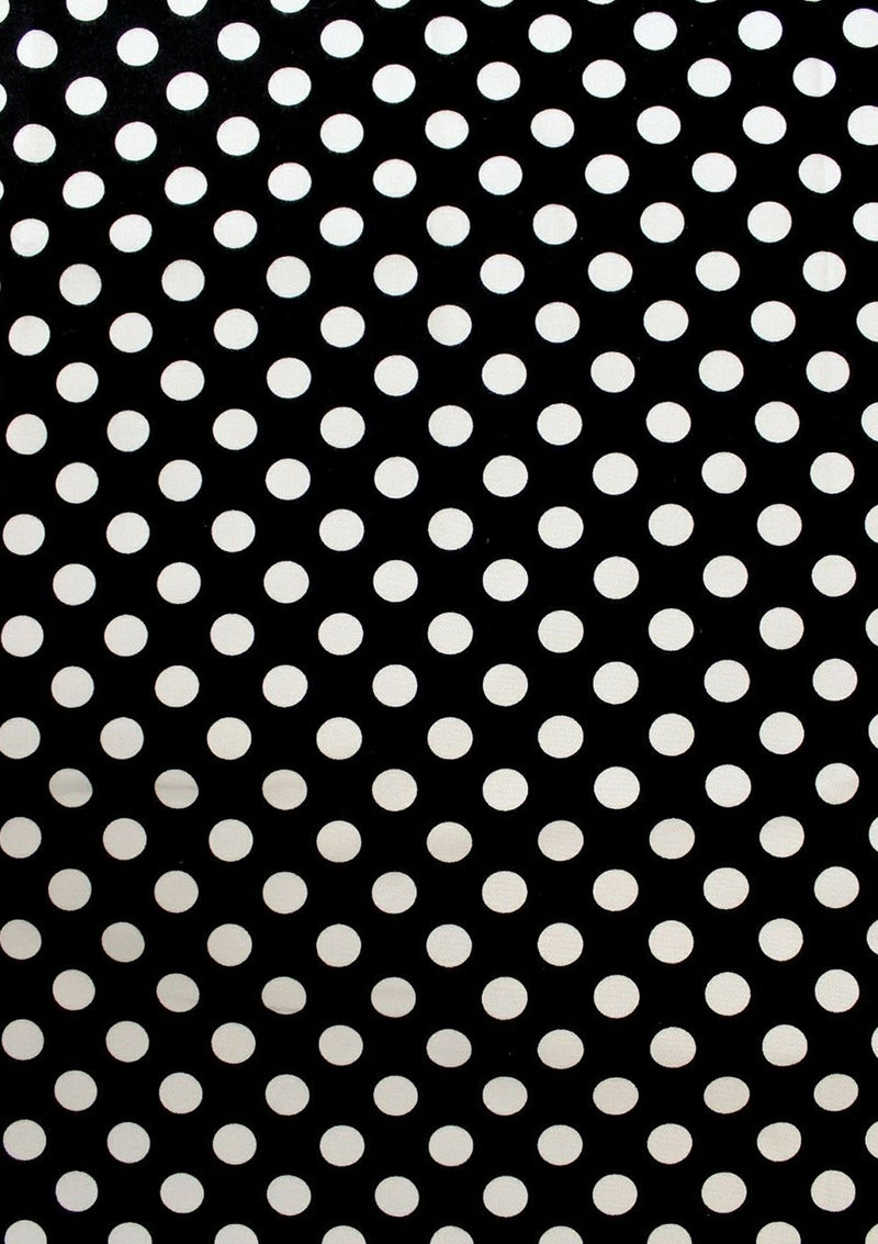 Designer Brushed Cotton Spandex Contrast Penny Spot Print Fabric 60" wide D