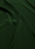 Crepe De Chine Dress Fabric Bottle Green Silky Plain Dyed Oeko-tex 44/45" Wide Craft