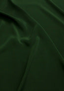 Crepe De Chine Dress Fabric Bottle Green Silky Plain Dyed Oeko-tex 44/45" Wide Craft