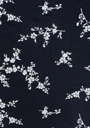 Floral Jersey Fabric Viscose Elastane 2-Way Stretch 61" Lacquer Foil Spandex