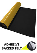 Black Adhesive Felt Fabric 100% Acrylic UK Made EN71 Certified Sticky Back Material for Arts & Crafts 1mm Thickness | 100cm x 45cm Wide | Sold by The Metre & Roll