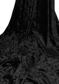 Black Luxury Crush Velvet Medium Weight 2-Way 60’’ Wide For Dress, Decor & Furnishing
