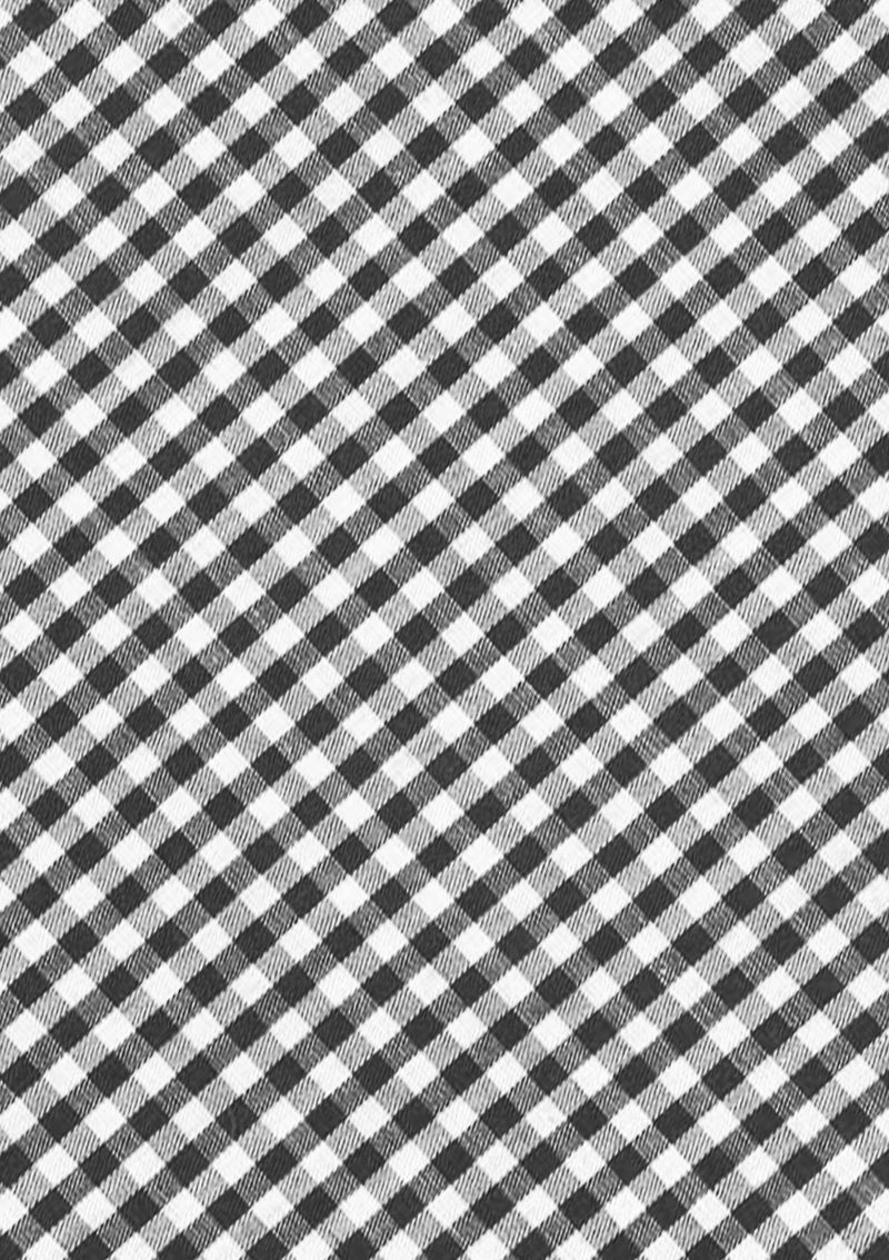 Medium Check 1/8" Black 45" Wide Gingham Polycotton Fabric Check Material Dress Crafts Uniform