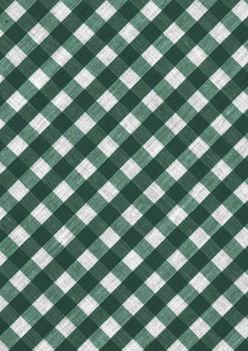 Large Check 1/4" Bottle Green 45" Wide Gingham Polycotton Fabric Check Material Dress Crafts Uniform