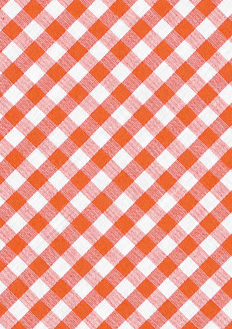 Large Check 1/4" Burnt Orange 45" Wide Gingham Polycotton Fabric Check Material Dress Crafts Uniform