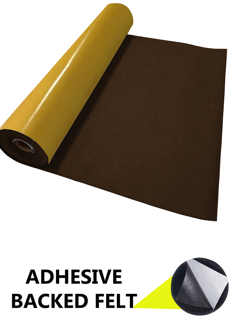 Burnt Sienna Adhesive Felt Fabric 100% Acrylic UK Made EN71 Certified Sticky Back Material for Arts & Crafts 1mm Thickness | 100cm x 45cm Wide | Sold by The Metre & Roll