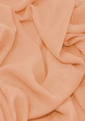 Premium Crepe Chiffon Fabric Dusky Peach Plain Dyed 44/45" Decoration,Craft & Dress