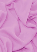 Premium Crepe Chiffon Fabric Lilac Plain Dyed 44/45" Decoration,Craft & Dress