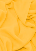 Premium Crepe Chiffon Fabric Yellow Plain Dyed 44/45" Decoration,Craft & Dress