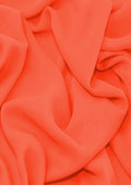 Premium Crepe Chiffon Fabric Coral Peach Plain Dyed 44/45" Decoration,Craft & Dress