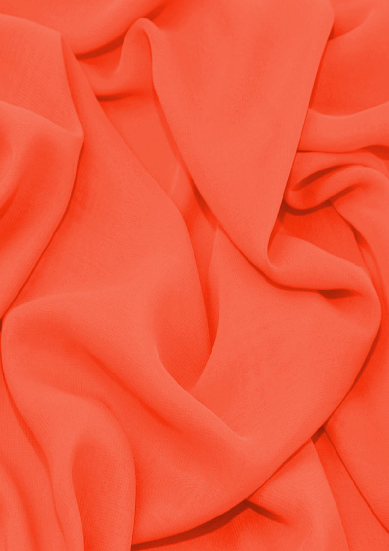 Coral chiffon fabric store by the yard