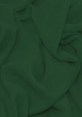 Premium Crepe Chiffon Fabric Forest Green Plain Dyed 44/45" Decoration,Craft & Dress