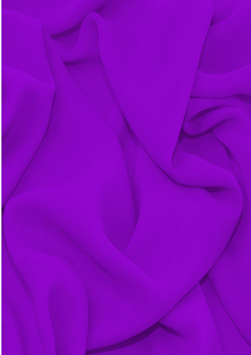 Premium Crepe Chiffon Dress Fabric Plain Dyed 44/45" Decoration,Craft (CHIFFON 2)