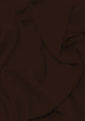 Premium Crepe Chiffon Fabric Chocolate Brown Plain Dyed 44/45" Decoration,Craft & Dress