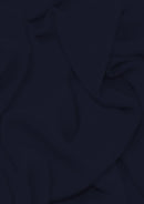 Premium Crepe Chiffon Fabric Navy Blue Plain Dyed 44/45" Decoration,Craft & Dress