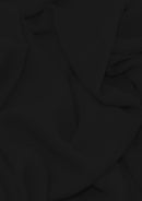 Premium Crepe Chiffon Fabric Black Plain Dyed 44/45" Decoration,Craft & Dress