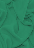 Premium Crepe Chiffon Fabric Jewel Green Plain Dyed 44/45" Decoration,Craft & Dress