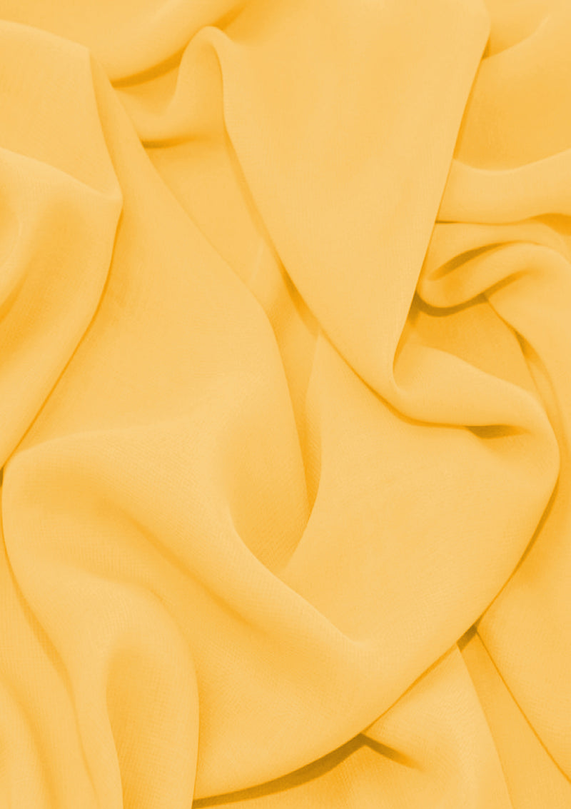 Premium Crepe Chiffon Fabric Butter Milk Plain Dyed 44/45" Decoration,Craft & Dress