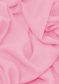Premium Crepe Chiffon Fabric Baby Pink Plain Dyed 44/45" Decoration,Craft & Dress
