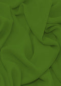 Premium Crepe Chiffon Fabric Olive Green Plain Dyed 44/45" Decoration,Craft & Dress