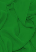 Premium Crepe Chiffon Fabric Grass Green Plain Dyed 44/45" Decoration,Craft & Dress