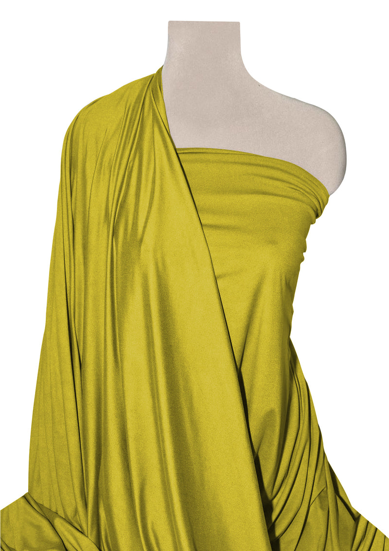 Chartreuse Green ITY Jersey Fabric Plain 60" Knit Spandex 4-Way Stretch Elastane Dressmaking