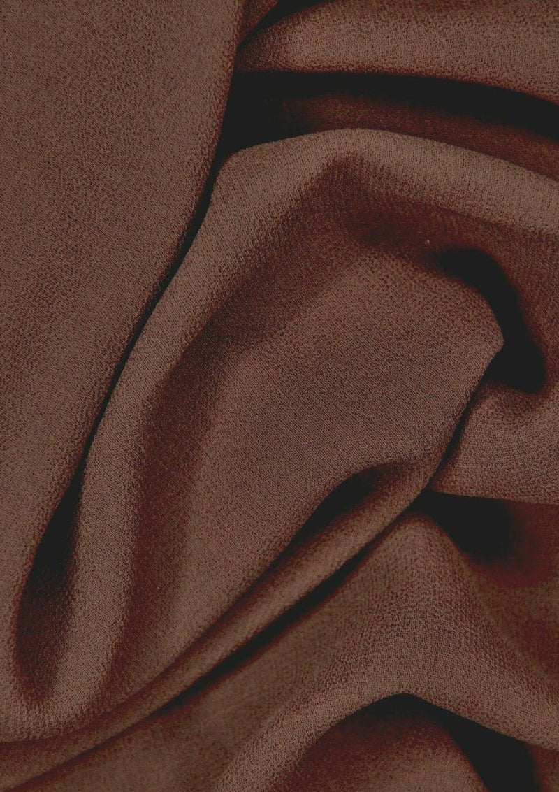Georgette Chiffon Fabric Chocolate Brown 60" Wide Plain Crepe for Decoration,Event & Dress