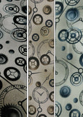 Steampunk Cogs Clock 100% 45"Craft Cotton Poplin D#39