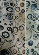Steampunk Cogs Clock 100% 45"Craft Cotton Poplin D