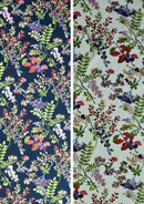 100% 45"Craft Cotton Poplin Berry & Leaves Print D