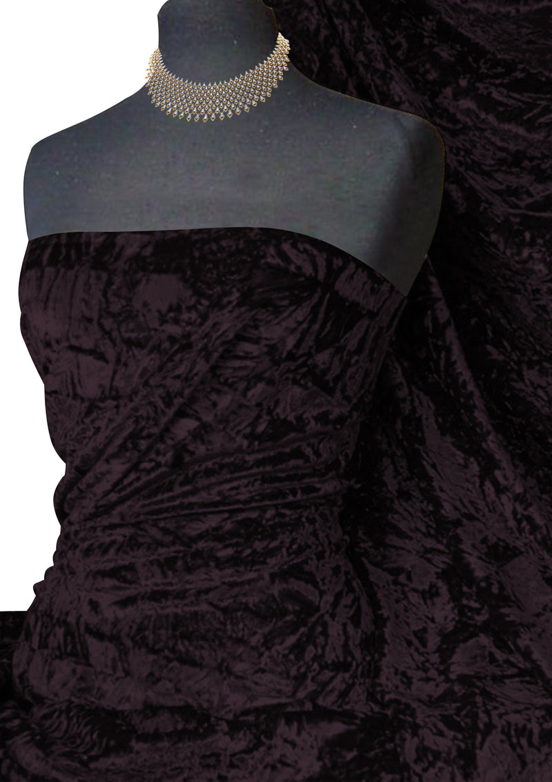 Premium Spun Ice Crush Effect Velvet 2 Way Spandex 60" Craft, Dress & Decoration 1