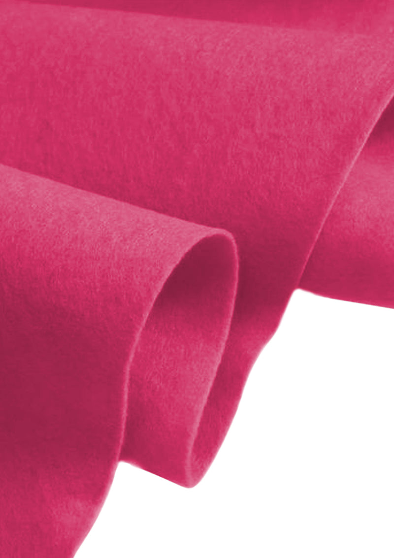 Cerise Pink Felt Fabric 60" (150cms) Extra Wide 1-2mm Thick for School Projects. Sewing, Decoration, Craft Supplies, Table Cover & Art Projects