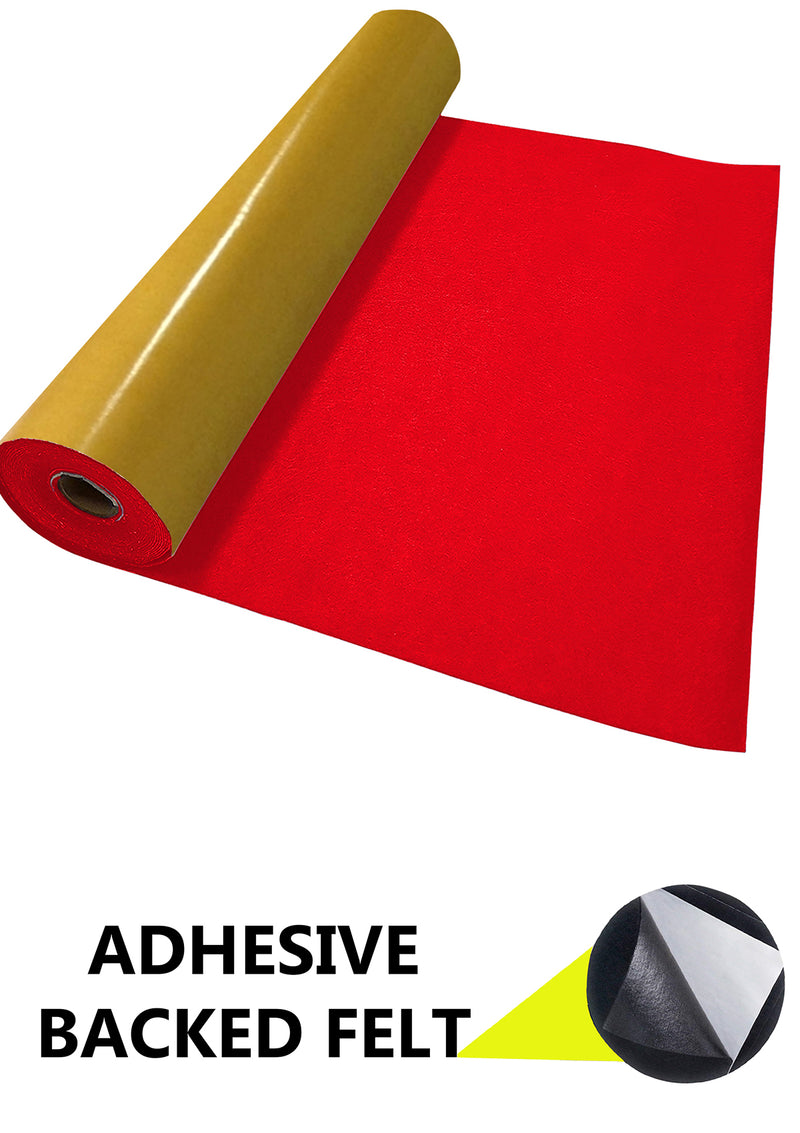 Adhesive Felt Fabric 100% Acrylic UK Made EN71 Certified Sticky Back Material for Arts & Crafts 1mm Thickness | 100cm x 45cm Wide | Sold by The Metre & Roll