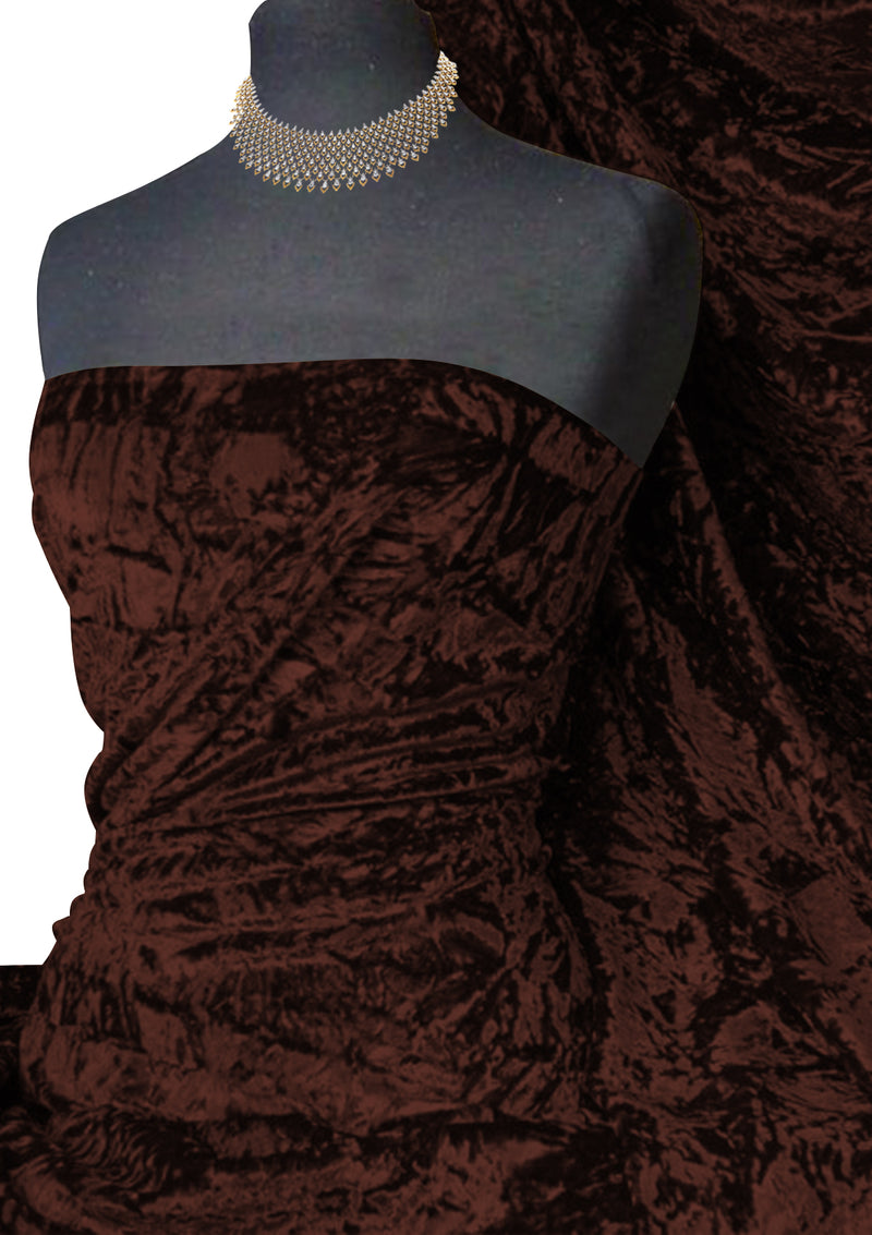 Premium Spun Ice Crush Effect Velvet 2 Way Spandex 60" Craft, Dress & Decoration 1
