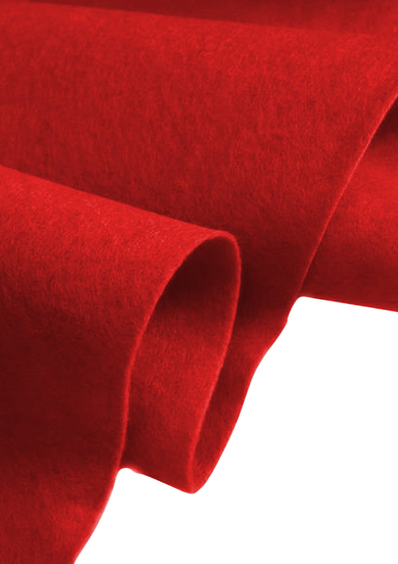 Red Felt Fabric 60" (150cms) Extra Wide 1-2mm Thick for School Projects. Sewing, Decoration, Craft Supplies, Table Cover & Art Projects