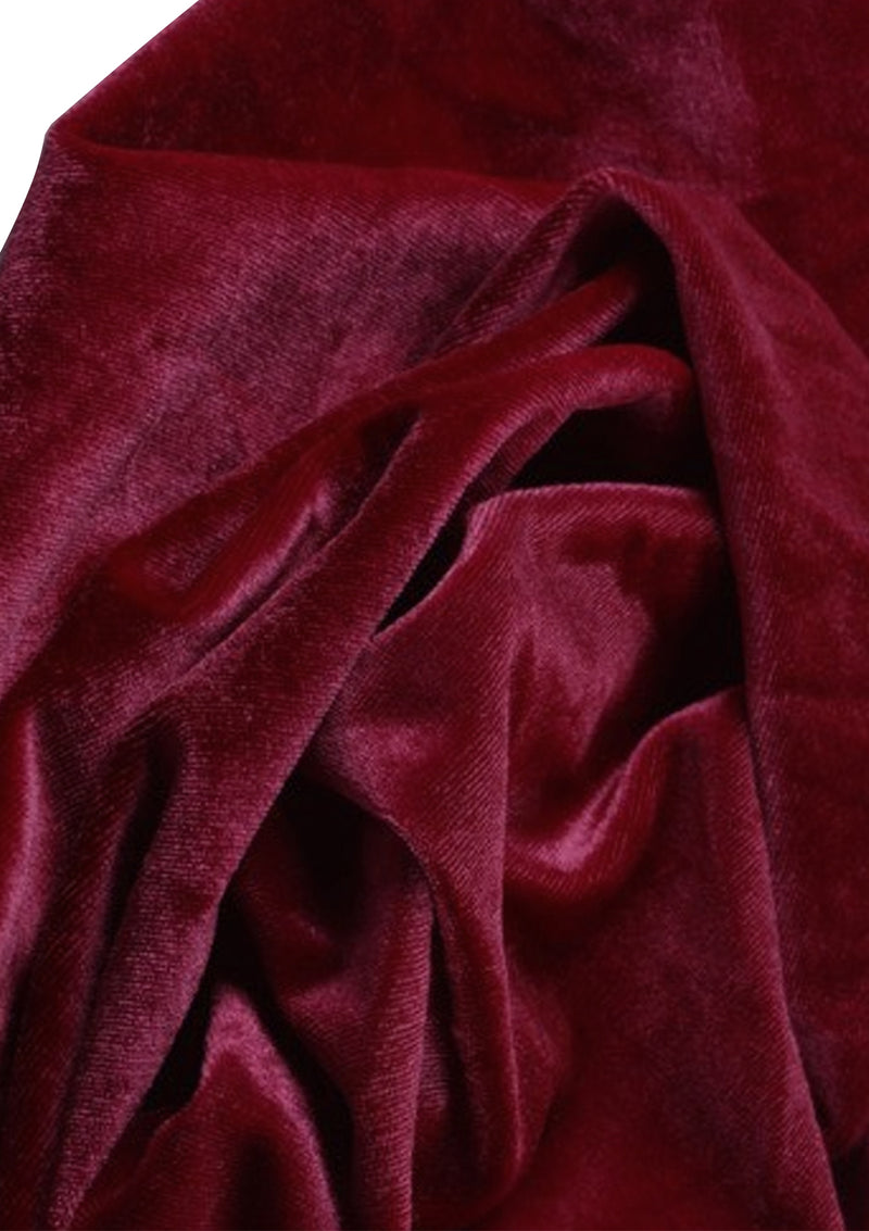 Premium Spandex 2-way Stretch Velvet Plain Dyed 58" Dress, Garments & Cushions