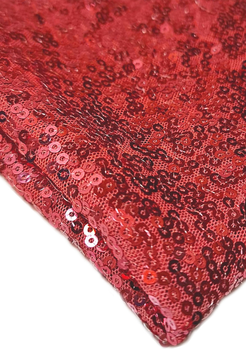 Sequins 3mm Allover Embroidered Fabric on Tulle/Net Material for Decor, Sewing, Dress, Tablecloths & Craft | 52" - 132cms Usable Width | Sold by The Metre