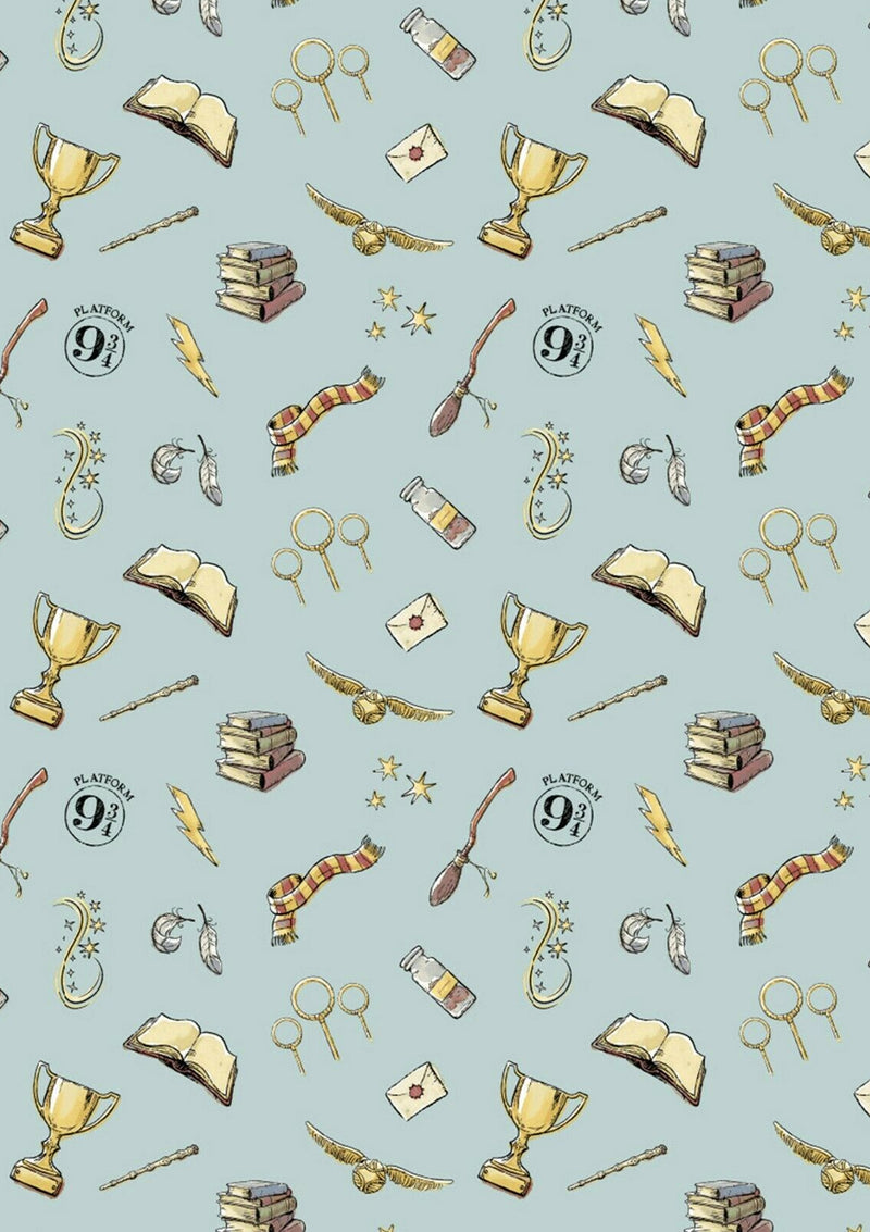 45" 100% Craft Cotton Harry Potter World Of Wizardry Official Print Fabric D
