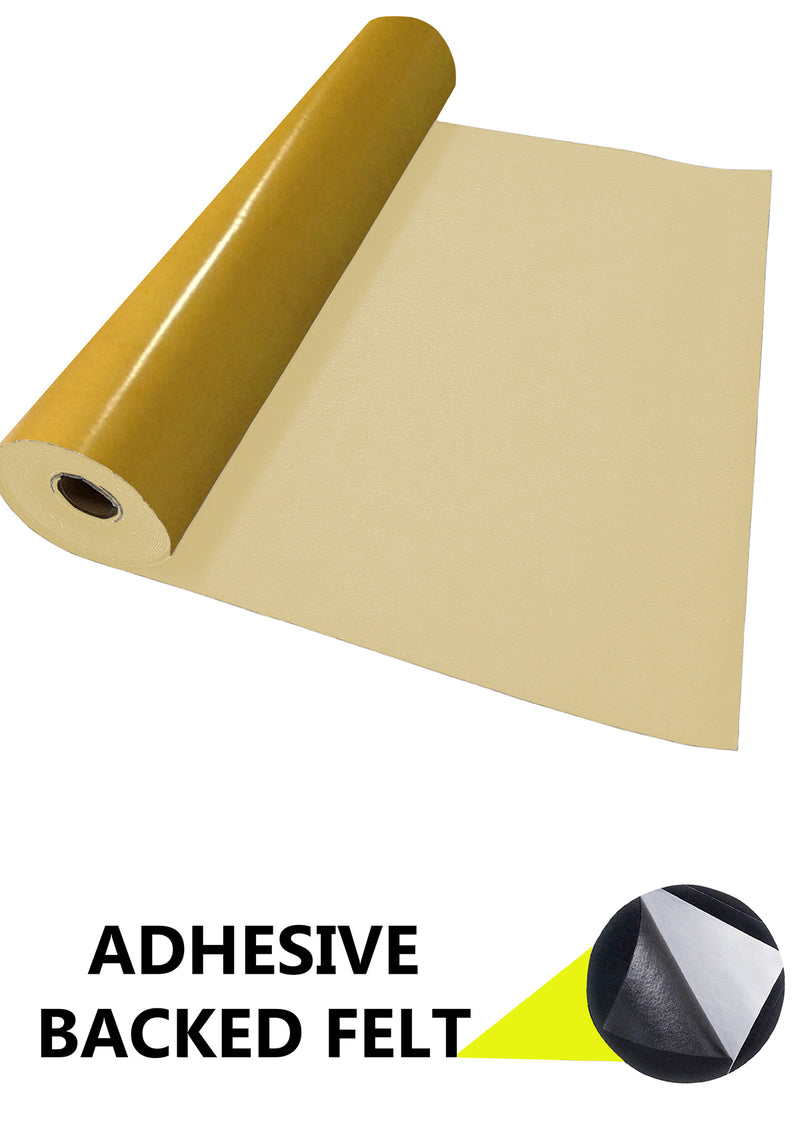 Adhesive Felt Fabric 100% Acrylic UK Made EN71 Certified Sticky Back Material for Arts & Crafts 1mm Thickness | 100cm x 45cm Wide | Sold by The Metre & Roll